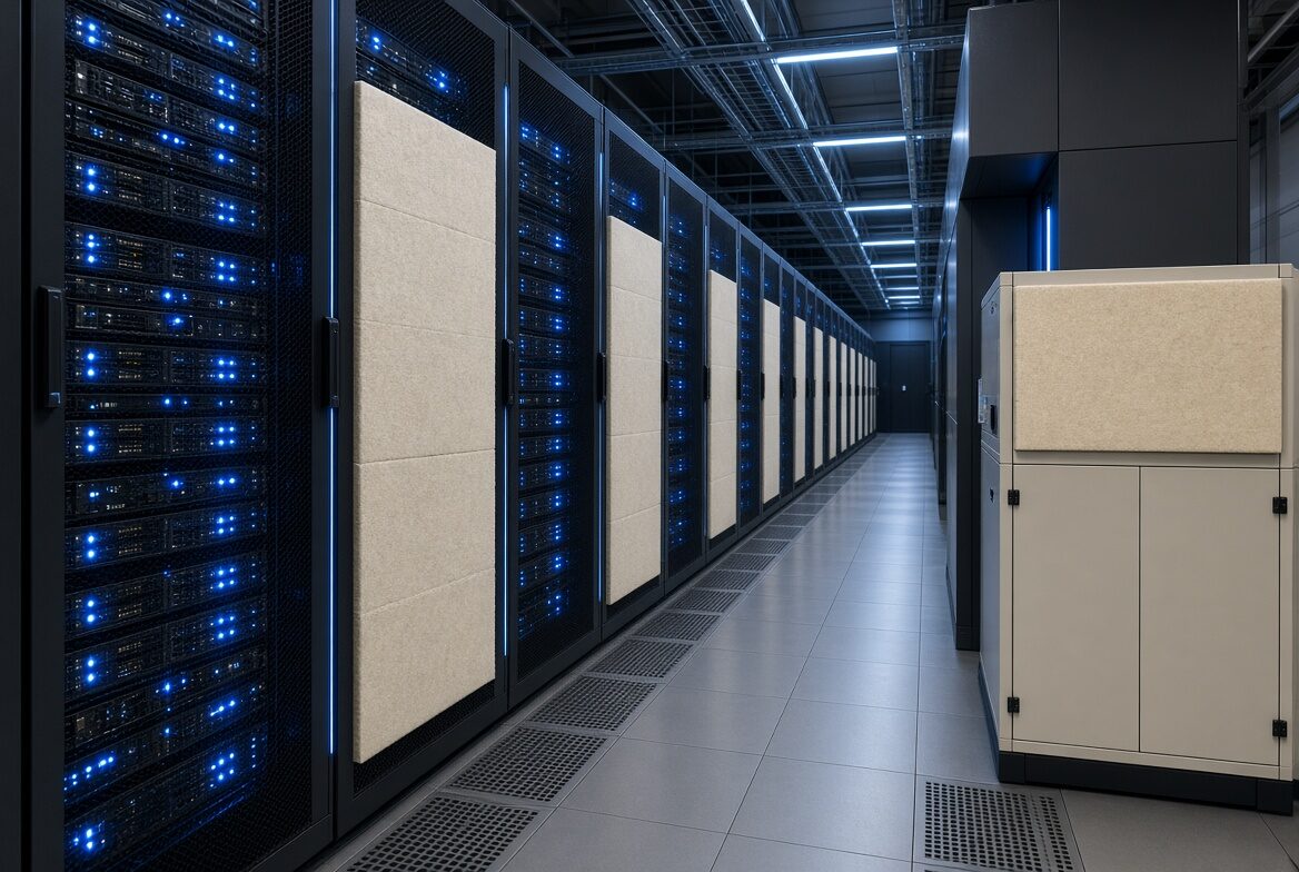 Aerocore thermal panels on data center racks