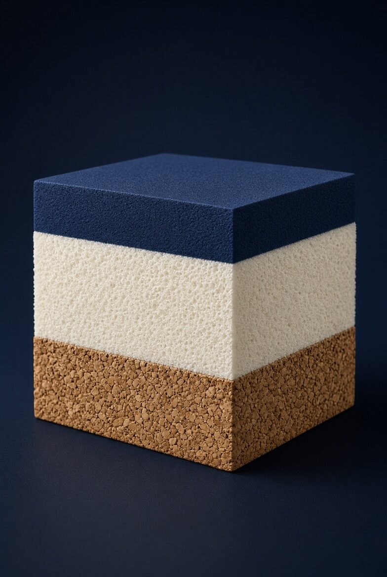 Aerogel and biomass composite cross-section